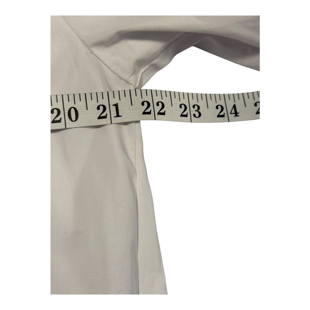 Madewell White V-Neck High-Low Midi Dress - Picture 6 of 8